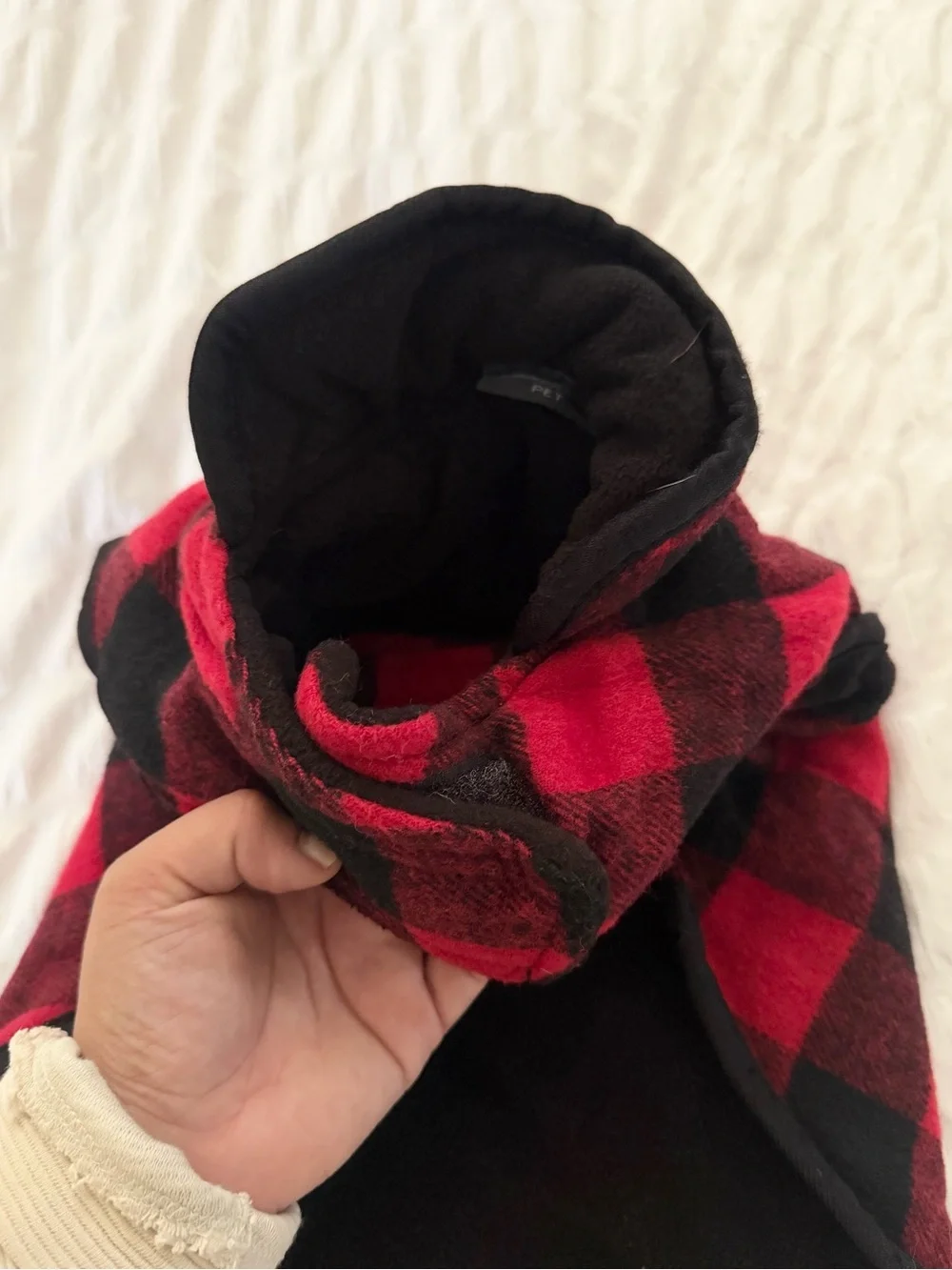 5 for $25! Eddie Bauer Red & Black Buffalo Plaid Dog Fleece Vest